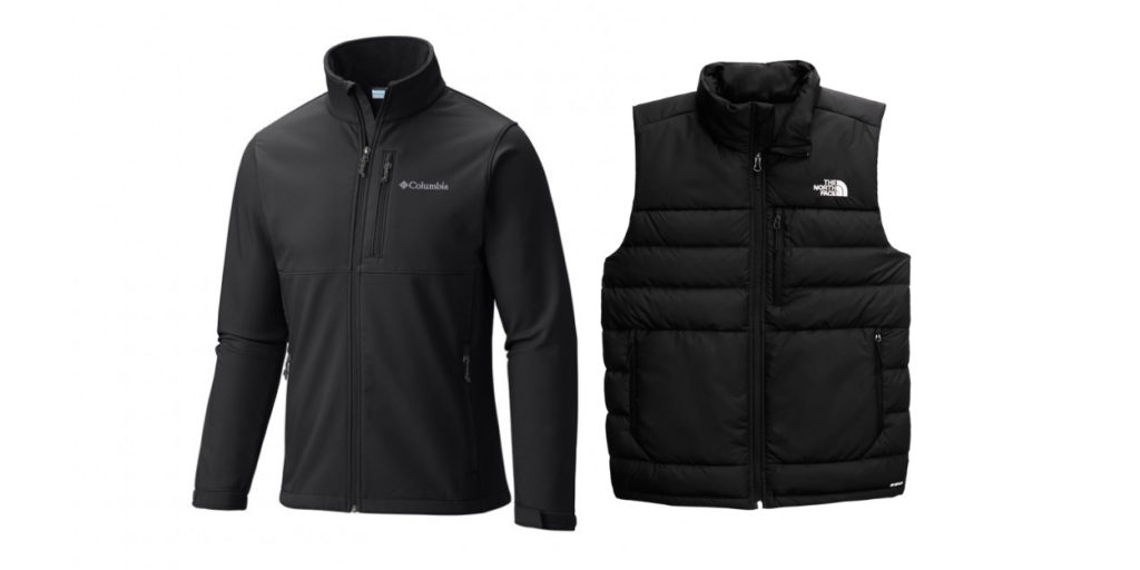 This Columbia Softshell Jacket can be a great outer layer for the winter. Additionally, this North Face Insulated Vest could be another great piece to start with. The clothes will obviously vary based on the weather in your area, but the possibilities are endless!